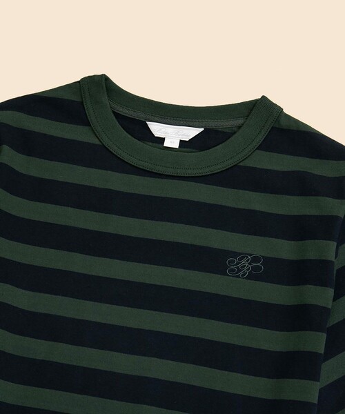 BROOKS BROTHERS(ブルックスブラザーズ)の「【Double B Collection】コットン BBロゴ マリナーストライプ ヘビーウェイトTシャツ(Tシャツ/カットソー・レディース・ホワイト×ネイビー/ホワイト×レッド/グリーン系その他・LARGE/MEDIUM/X-SMALL/SMALL)」の6枚目の写真