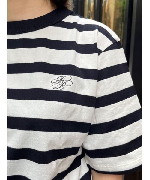 BROOKS BROTHERS(ブルックスブラザーズ)の「【Double B Collection】コットン BBロゴ マリナーストライプ ヘビーウェイトTシャツ(Tシャツ/カットソー・レディース・ホワイト×ネイビー/ホワイト×レッド/グリーン系その他・LARGE/MEDIUM/X-SMALL/SMALL)」の7枚目の写真
