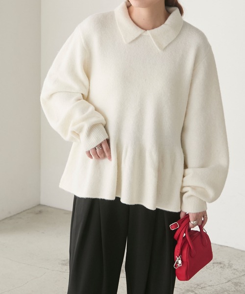 ほぼ未使用♡2021年 アナイ ウール ニット ボリュームスリーブ 38 ほぼ未使用♡2021年 アナイ ウール ニット ボリュームスリーブ 38