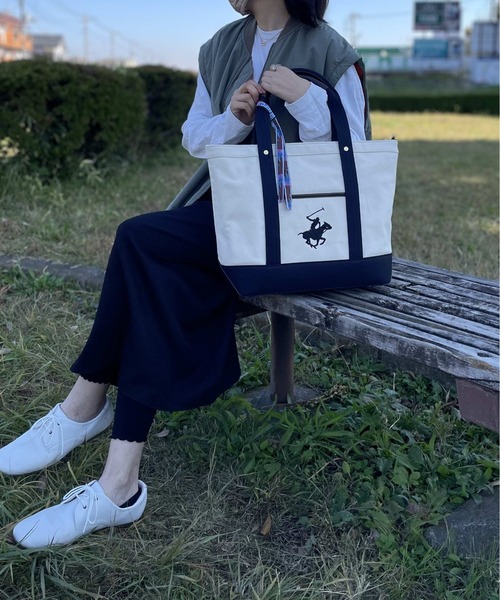 BACKYARD FAMILY(バックヤードファミリー)の「BEVERLY HILLS POLO CLUB キャンバストートバッグL BH1008N(トートバッグ・レディース・グレー系その他・FREE)」の16枚目の写真