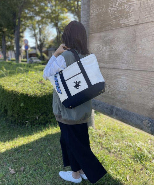 BACKYARD FAMILY(バックヤードファミリー)の「BEVERLY HILLS POLO CLUB キャンバストートバッグL BH1008N(トートバッグ・レディース・グレー系その他・FREE)」の17枚目の写真
