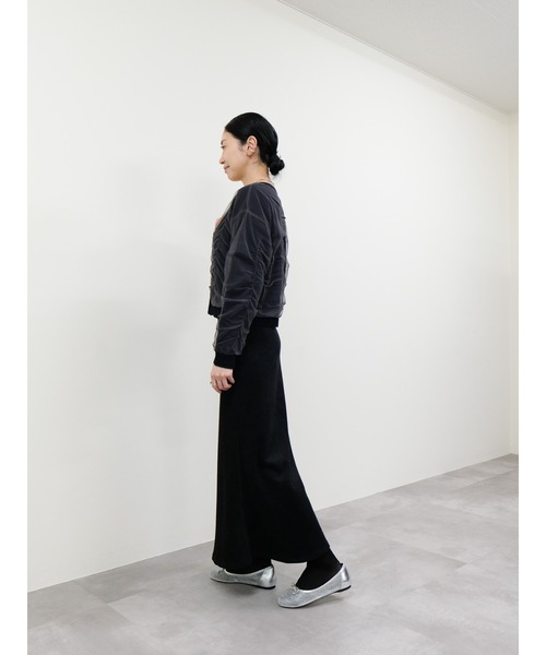 DOLLUPOOPS（ドールアップウップス）の「配色チュールレイヤードニットカーディガン（カーディガン/ボレロ・レディース・グレー/オフホワイト/ダークネイビー・38）」の5枚目の写真