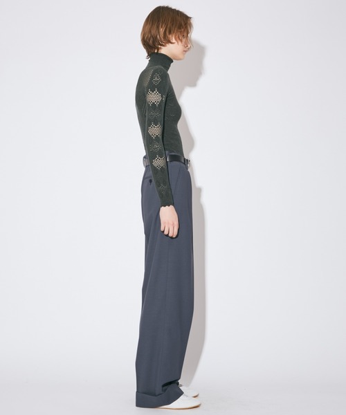 beautiful people（ビューティフルピープル）の「worsted doeskin     2tuck pants（スラックス・レディース・ブラック/ブルーグレー・38/36）」の11枚目の写真