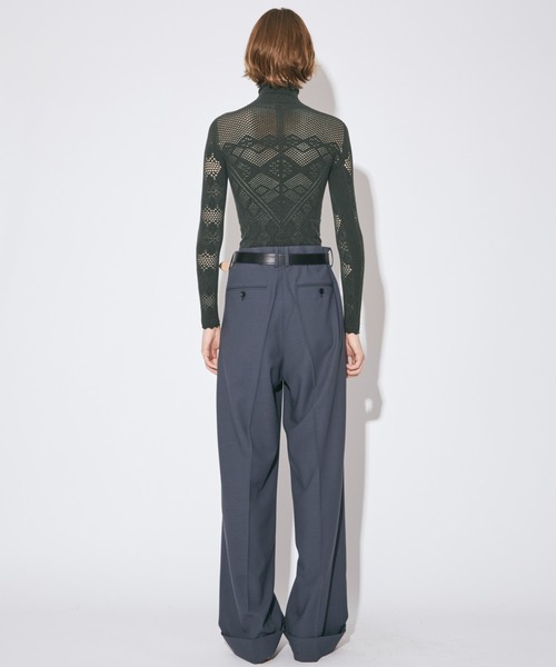 beautiful people（ビューティフルピープル）の「worsted doeskin     2tuck pants（スラックス・レディース・ブラック/ブルーグレー・38/36）」の12枚目の写真