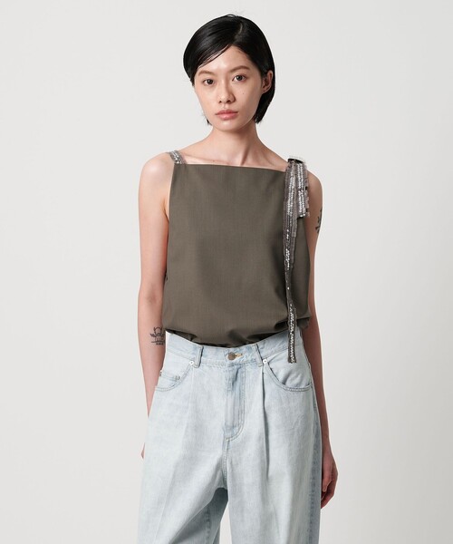 セール】＜AEWEN MATOPH＞スパンコールテープ 2WAYジレキャミソール