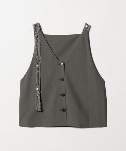 AEWEN MATOPH（イウエン マトフ）の「＜AEWEN MATOPH＞スパンコールテープ 2WAYジレキャミソール（キャミソール・レディース・オリーブ/ブラック・FREE）」の13枚目の写真