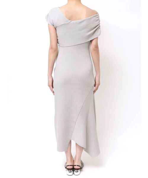 LAGUNAMOON（ラグナムーン）の「アシメオフショルリブニットワンピース（ワンピース・レディース・ライトグレー/ブラック/ミント・MEDIUM/SMALL）」の15枚目の写真