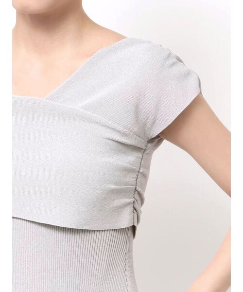 LAGUNAMOON（ラグナムーン）の「アシメオフショルリブニットワンピース（ワンピース・レディース・ライトグレー/ブラック/ミント・MEDIUM/SMALL）」の17枚目の写真