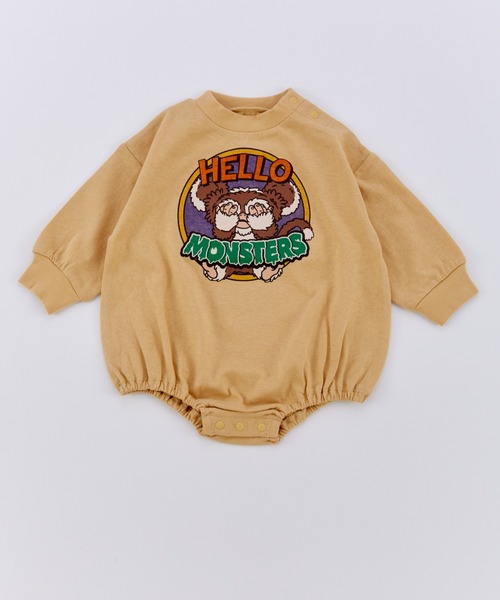 Ocean&Ground(オーシャン&グラウンド)の「HELLO MONSTERSプリントボディシャツ(その他ベビーウェア・キッズ・ホワイト/ブラック/クリーム・70/80)」の3枚目の写真