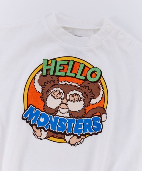 Ocean&Ground(オーシャン&グラウンド)の「HELLO MONSTERSプリントボディシャツ(その他ベビーウェア・キッズ・ホワイト/ブラック/クリーム・70/80)」の5枚目の写真