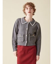 PRADA ファー付き カーディガン ボレロ 38 ポンチョ ショート レビューの多い高評価商品特集！ カーディガン ファー付き PRADA