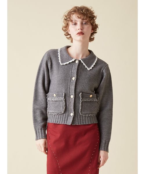 新品furfurニットカーディガン FURFUR｜リボンカウチンニットカーディガン | Rakuten Fashion(楽天