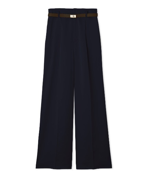 SNIDEL（スナイデル）の「サテンワイドパンツ（その他パンツ・レディース・アイボリー/ピンクベージュ/ネイビー・0/1）」の3枚目の写真