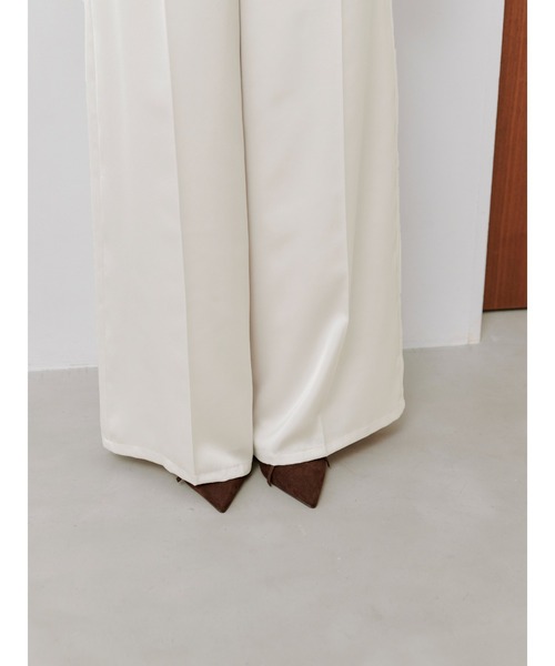 SNIDEL（スナイデル）の「サテンワイドパンツ（その他パンツ・レディース・アイボリー/ピンクベージュ/ネイビー・0/1）」の15枚目の写真