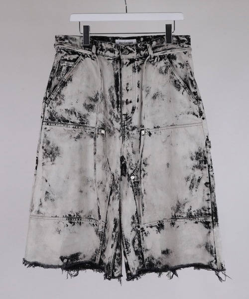 DISCOVERED（ディスカバード）の「mp13985-BLEACH HAKAMA SHORTS ショートパンツ(DC-SS26-PT-05)（その他パンツ・メンズ・ブラック/ホワイト・1/3）」の8枚目の写真