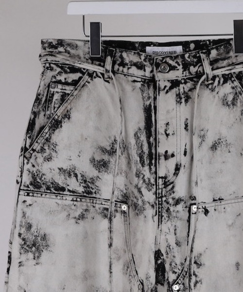 DISCOVERED（ディスカバード）の「mp13985-BLEACH HAKAMA SHORTS ショートパンツ(DC-SS26-PT-05)（その他パンツ・メンズ・ブラック/ホワイト・1/3）」の10枚目の写真