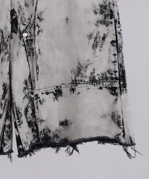 DISCOVERED（ディスカバード）の「mp13985-BLEACH HAKAMA SHORTS ショートパンツ(DC-SS26-PT-05)（その他パンツ・メンズ・ブラック/ホワイト・1/3）」の11枚目の写真