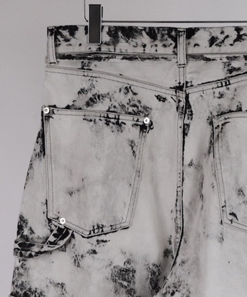 DISCOVERED（ディスカバード）の「mp13985-BLEACH HAKAMA SHORTS ショートパンツ(DC-SS26-PT-05)（その他パンツ・メンズ・ブラック/ホワイト・1/3）」の12枚目の写真