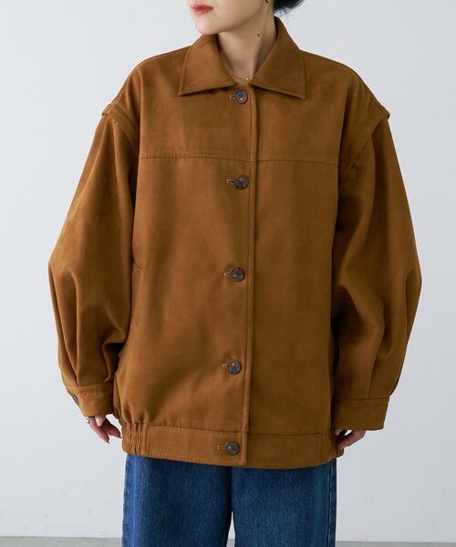 CIAOPANIC TYPY（チャオパニックティピー）の「【マルチウェイ】スウェードライクオーバージャケット（ブルゾン・レディース・ブラック/カーキ/キャメル・ONE SIZE）」の16枚目の写真