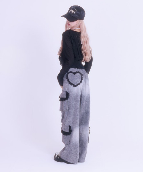 レースフリルカーゴデニム（その他パンツ）｜FickleBebe（フィクルベベ