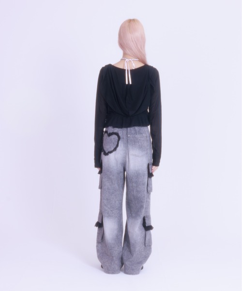 レースフリルカーゴデニム（その他パンツ）｜FickleBebe（フィクルベベ