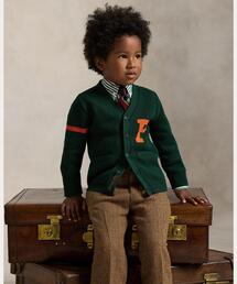 POLO RALPH LAUREN CHILDRENSWEAR | コットン Vネック レター カーディガン(カーディガン/ボレロ)