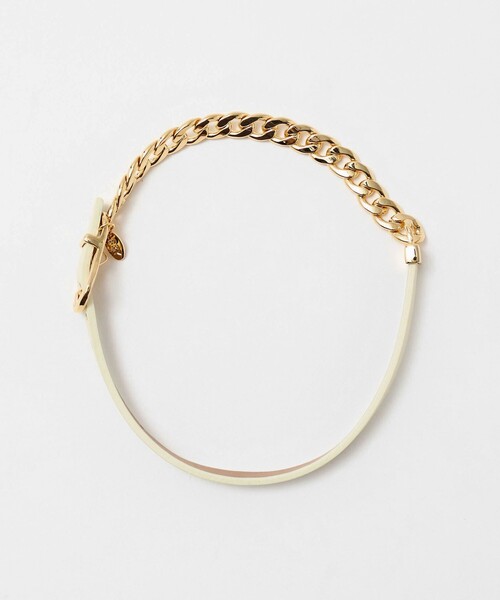 BEAUTY&YOUTH UNITED ARROWS(ビューティーアンドユースユナイテッドアローズ)の「メタルチェーン×レザーベルト ブレスレット(ブレスレット・レディース・ブラック/オフホワイト・FREE)」の12枚目の写真