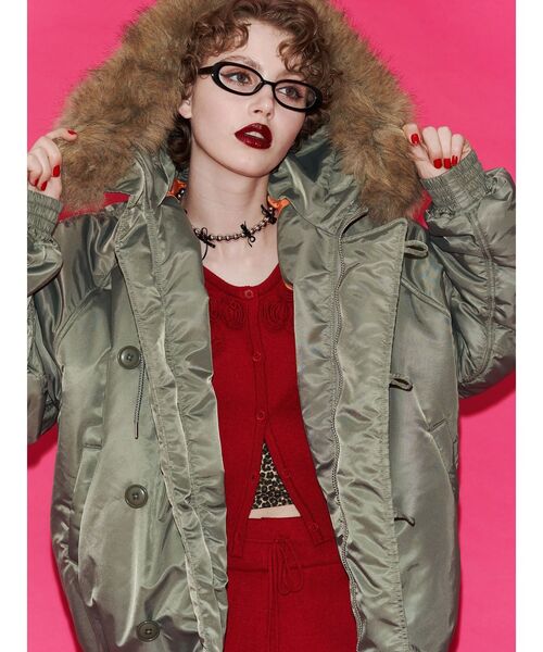 ルーズN-2Bブルゾン ファーフード付き（ブルゾン）｜jouetie