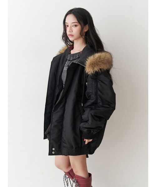 セール】ルーズN-2Bブルゾン ファーフード付き（ブルゾン）｜jouetie