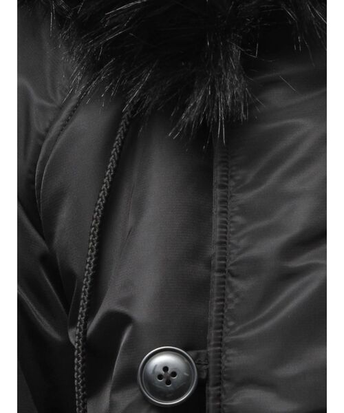 jouetie（ジュエティ）の「ルーズN-2Bブルゾン ファーフード付き（ブルゾン・レディース・ブラック/ネイビー/カーキ/アイボリー/その他2/ピンク・MEDIUM）」の9枚目の写真