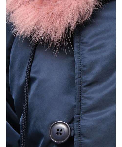 jouetie（ジュエティ）の「ルーズN-2Bブルゾン ファーフード付き（ブルゾン・レディース・ブラック/ネイビー/カーキ/アイボリー/その他2/ピンク・MEDIUM）」の10枚目の写真