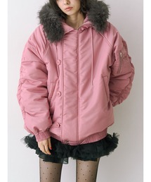 【超入手困難】ファーファー　N-2B割れフードミリタリーファージャケット　ピンク N-2B」に該当するジャケット/アウターファッション通販 - ZOZOTOWN