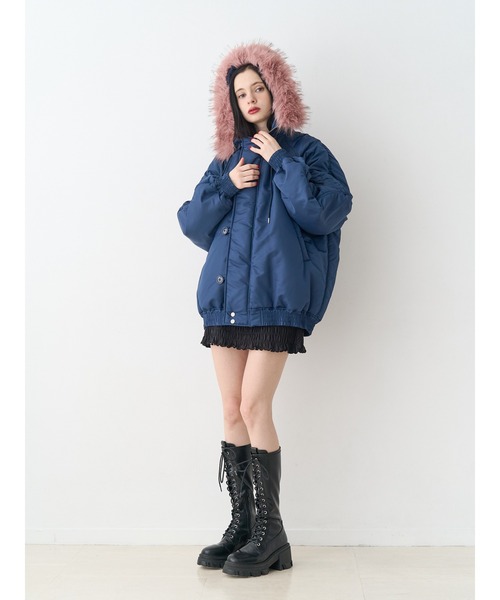 ルーズN-2Bブルゾン ファーフード付き（ブルゾン）｜jouetie