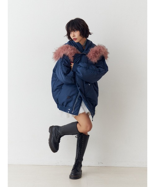 ルーズN2Bブルゾン ファーフード付き（ブルゾン）｜jouetie