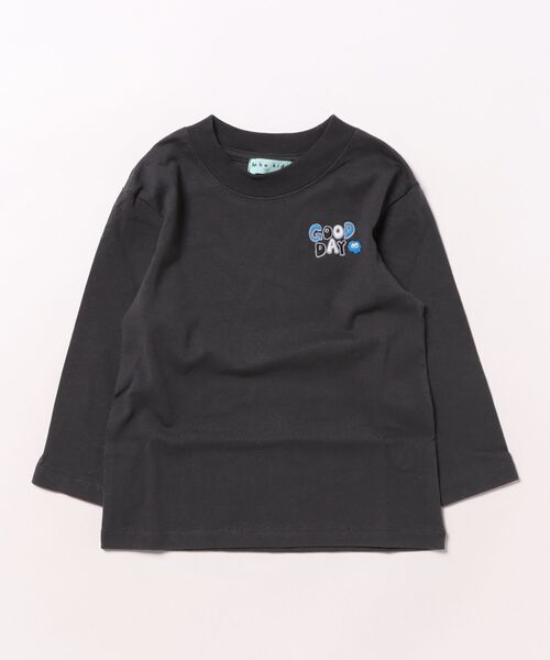 HAKKA KIDS(ハッカキッズ)の「ワンポイント刺繍長袖Tシャツ(Tシャツ/カットソー・キッズ・ブルー/ホワイト/イエロー/オレンジ/チャコール・100cm/110cm/130cm/120cm)」の2枚目の写真