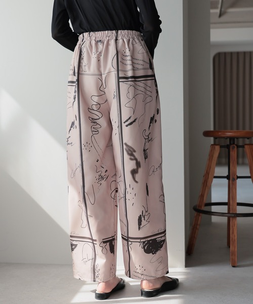 amini(アミニ)の「【2025 AW】アート柄プリントパンツ(その他パンツ・レディース・ネイビー/ブラック/ベージュ・MEDIUM)」の11枚目の写真