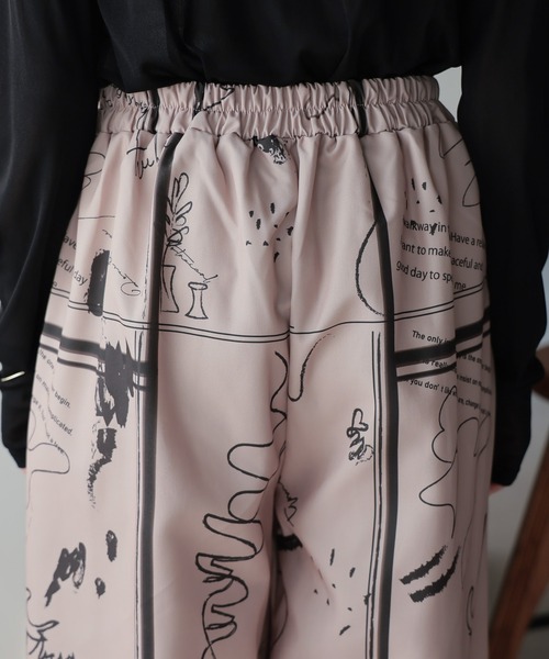 amini(アミニ)の「【2025 AW】アート柄プリントパンツ(その他パンツ・レディース・ネイビー/ブラック/ベージュ・MEDIUM)」の12枚目の写真