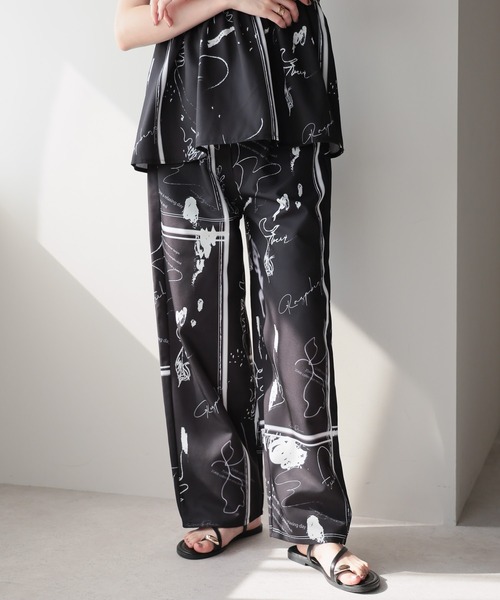 amini(アミニ)の「【2025 AW】アート柄プリントパンツ(その他パンツ・レディース・ネイビー/ブラック/ベージュ・MEDIUM)」の21枚目の写真