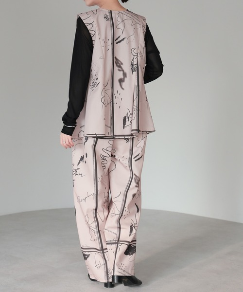 amini(アミニ)の「【2025 AW】アート柄プリントパンツ(その他パンツ・レディース・ネイビー/ブラック/ベージュ・MEDIUM)」の17枚目の写真