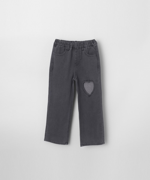 coca(coca)(コカ)の「キッズ デニムハートデザインパンツ(その他パンツ・キッズ・ブラック/ライトブルー・150/120/130/140)」の5枚目の写真