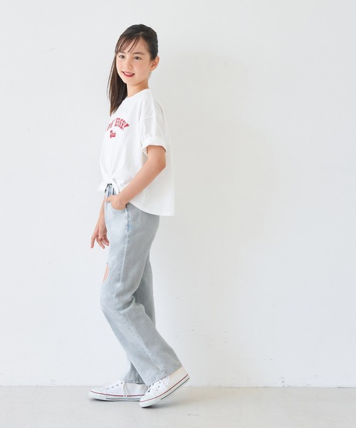 coca(coca)(コカ)の「キッズ デニムハートデザインパンツ(その他パンツ・キッズ・ブラック/ライトブルー・150/120/130/140)」の3枚目の写真