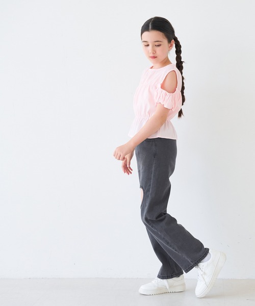 coca(coca)(コカ)の「キッズ デニムハートデザインパンツ(その他パンツ・キッズ・ブラック/ライトブルー・150/120/130/140)」の15枚目の写真