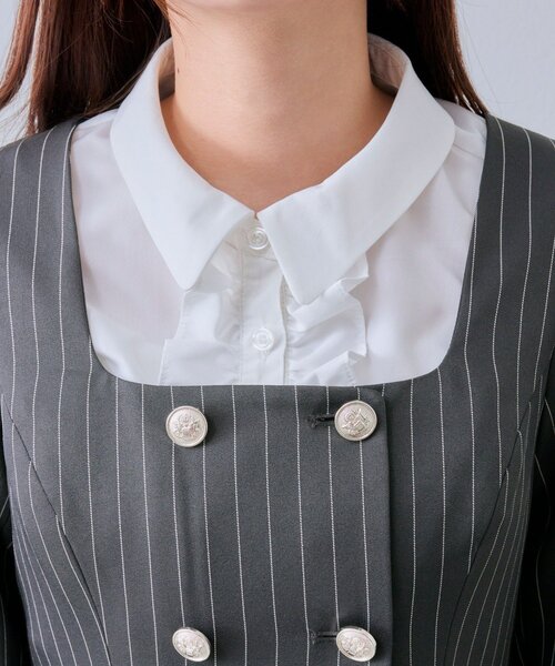 【新品•未使用】Belle Charme クラシカルフリルカラージャケット セール】【Belle Charme/セットアップ対応】クラシカルフリル