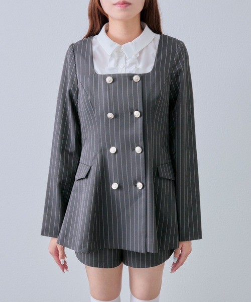 【新品•未使用】Belle Charme クラシカルフリルカラージャケット Belle Charme/セットアップ対応】クラシカルフリルカラー