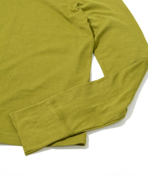 go slow caravan(ゴースローキャラバン)の「GENTIL/ジャンティー シアー クルー ロンTEE(Tシャツ/カットソー・レディース・クリーム/ブラック/ホワイト/グリーン・FREE)」の7枚目の写真