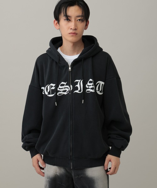 UNISEX】LAND MUSEUM／ゴシックロゴZIPパーカー（Tシャツ/カットソー