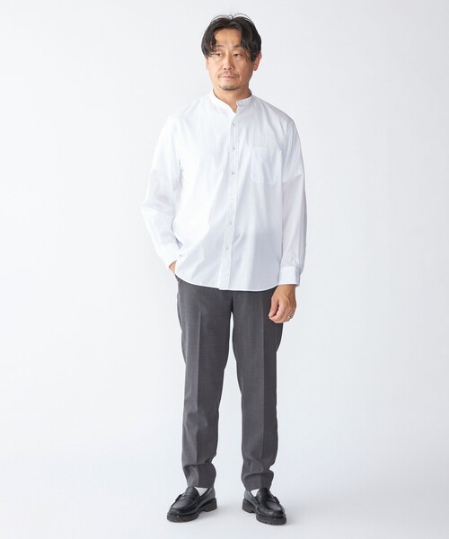 SHIPS（シップス）の「SHIPS: 140S ブロード バンドカラー シャツ（シャツ/ブラウス・メンズ・ライトブルー/ホワイト・SMALL/MEDIUM/LARGE/X-LARGE）」の3枚目の写真