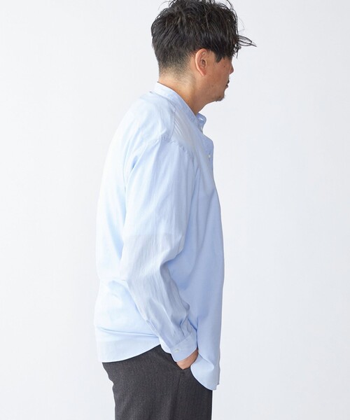 SHIPS（シップス）の「SHIPS: 140S ブロード バンドカラー シャツ（シャツ/ブラウス・メンズ・ライトブルー/ホワイト・SMALL/MEDIUM/LARGE/X-LARGE）」の11枚目の写真