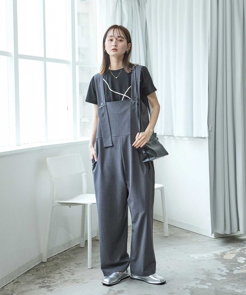 デザインサロペット セールベルトデザインサロペットパンツ(chiica original