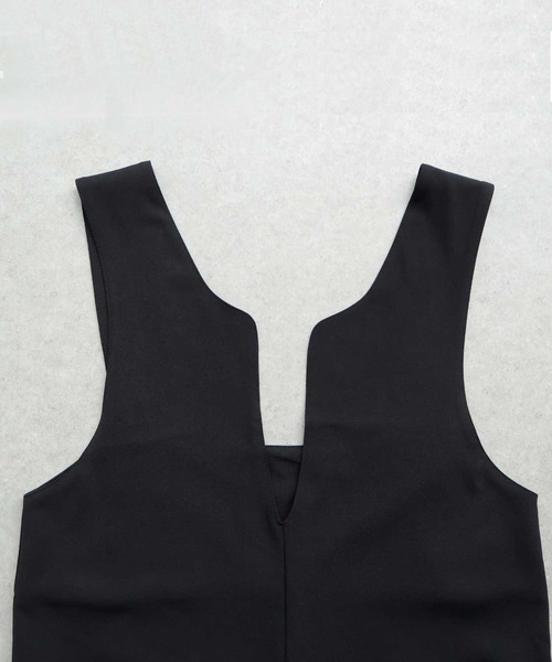 Bulue.（ブルー）の「【Bulue.】2wayデザインサロペット（サロペット/オーバーオール・レディース・ブラック/チャコールグレー・M）」の4枚目の写真